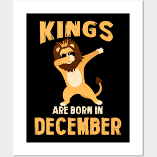 Cute King Are Born In December T-shirt Birthday Gift Posters and Art